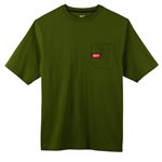 T-shirt à poche - Manches courtes Vert 2X