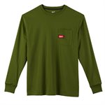 T-shirt à poche - Manches longues Vert L
