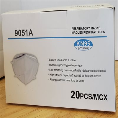 Masques respiratoires KN95 - Boîte de 20